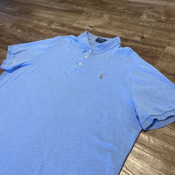 Polo by Ralph Lauren Other - Polo Ralph Lauren Polo Shirt Mens 2XL Blue Short Sleeve Flesh Pony Classic Fit